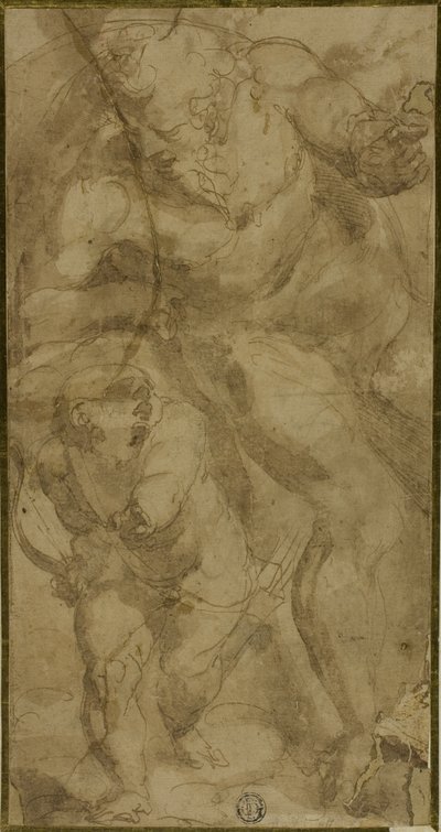 火星とキューピッド 作： Luca Cambiaso