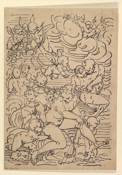 アンフィトリテの勝利、ca。 1550-1580。 作： Luca Cambiaso