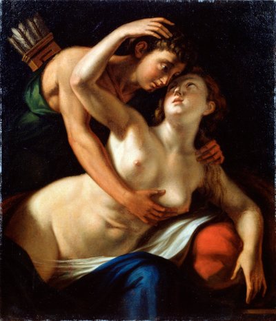 金星とアドニス、16世紀。 作： Luca Cambiaso