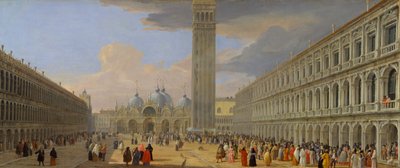 サンマルコ広場、ヴェネツィア、ca。 1709。 作： Luca Carlevarijs