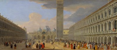 ヴェネツィアサンマルコ広場、1709年頃 作： Luca Carlevaris