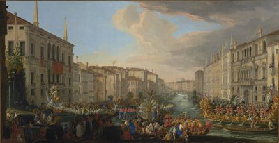 デンマーク国王フレデリック4世を称える大運河のレガッタ、1711年 作： Luca Carlevaris