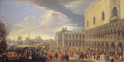 1707-10年、ヴェネツィアのマンチェスター伯爵の到着 作： Luca Carlevaris
