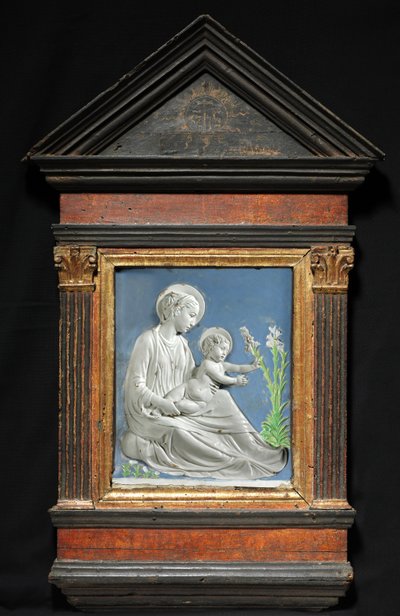 マドンナと子供、c。 1460-1470。 作： Luca Della Robbia