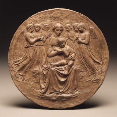 マドンナと六人の天使の子供、1860年頃 作： Luca Della Robbia