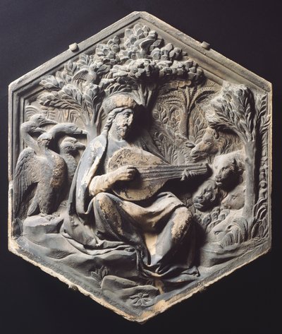 音楽（オルフェウス）」ルカ・デッラ・ロッビア（約1400～1482）作 作： Luca Della Robbia