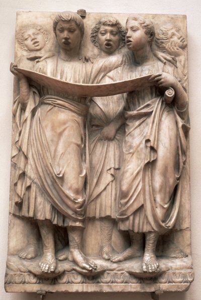 歌う天使、カントリアからの救済、ルカ・デッラ・ロッビア（1400-82）、1435年頃（大理石） 作： Luca Della Robbia
