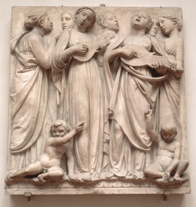 歌う天使、カントリアからの救済、1432-38年頃（大理石） 作： Luca Della Robbia