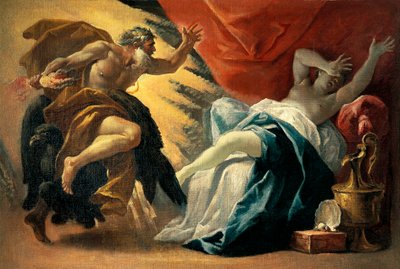 ルカ・フェラーリ（1605-1654）の「ジュピターとセメレ」。 作： Luca Ferrari