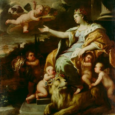 マグナニミティの寓意、1670年頃（キャンバスに油彩） 作： Luca Giordano