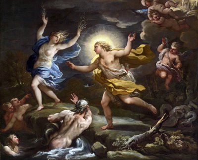 バロック。アポロとダフネ」ジョルダーノ、ルカ（1632-1705）。油彩・キャンバス 作： Luca Giordano