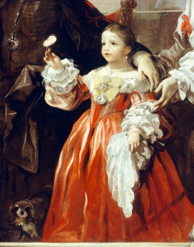 サンテステバン伯爵のためのベラスケスへのオマージュ」より幼少期の像、細部 作： Luca Giordano
