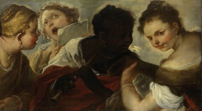 音楽を作る 4 人の女性 作： Luca Giordano