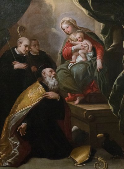 聖人と聖母子 作： Luca Giordano