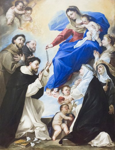 ロザリオのマドンナ 作： Luca Giordano