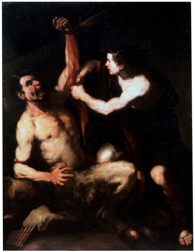マルシャスとアポロ、1650年代初頭 作： Luca Giordano