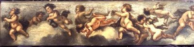プッティ・ディスポーティング」（紙・キャンバス）（67092-94も参照） 作： Luca Giordano