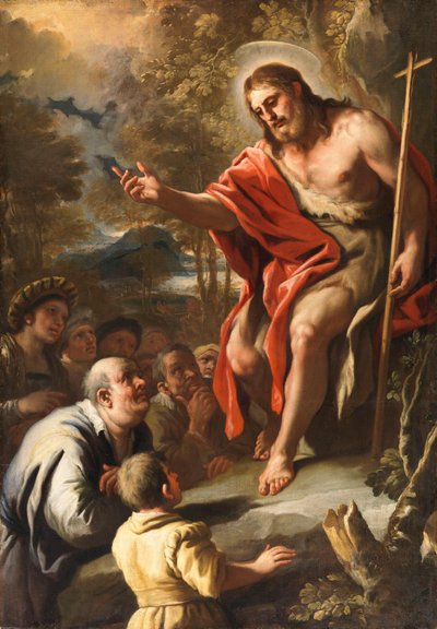 荒野で説教する聖ヨハネ 作： Luca Giordano