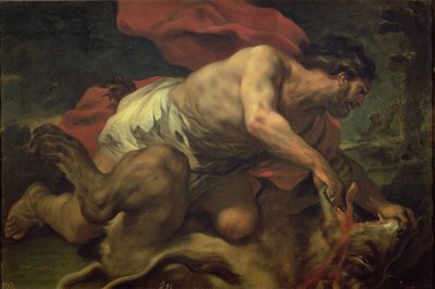 サムソンとライオン 作： Luca Giordano