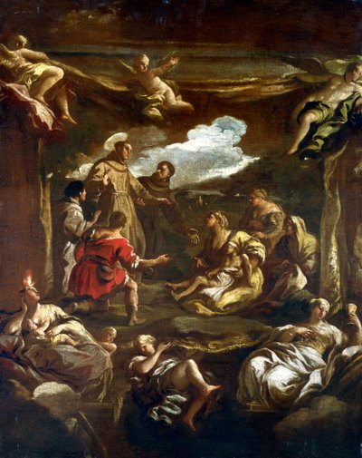 青年を癒すパドヴァの聖アンソニー」1654年～1705年頃 作： Luca Giordano