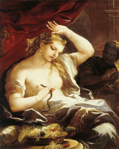 ルカ・ジョルダーノ作『クレオパトラの死』油彩・キャンバス 作： Luca Giordano