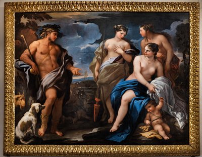 パリの審判、17世紀後半（キャンバスに油彩） 作： Luca Giordano
