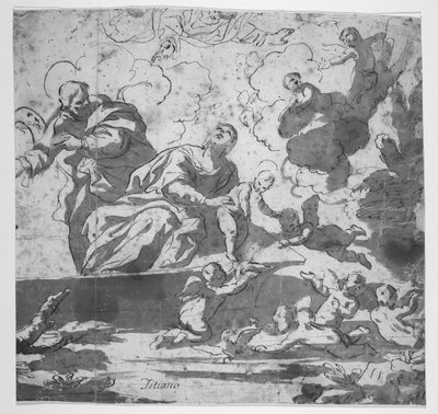 エジプトへの逃亡中のナイル川の横断 作： Luca Giordano