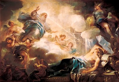 サロモン王の夢」1693年頃（油彩・キャンバス 作： Luca Giordano