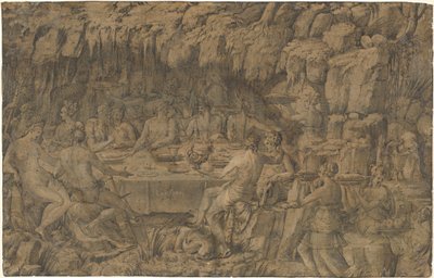 アケロイスの宴 1545年頃（ペン・インク画） 作： ルカ・ペンニ