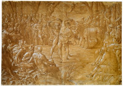 Entellus of SicilyとDares of Troy、c1544 作： Luca Penni