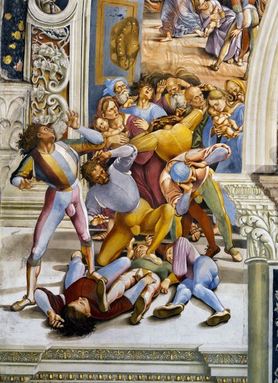 最後の審判」のフレスコ画サイクルからの「黙示録 作： Luca Signorelli