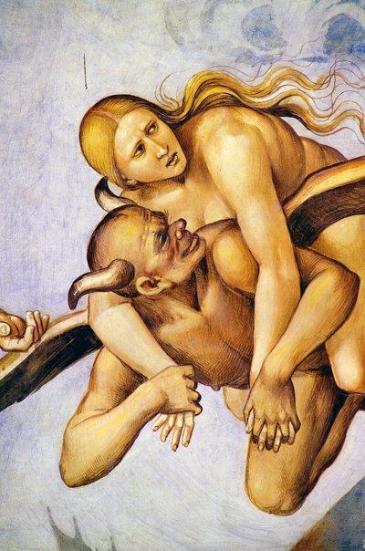 最後の審判」のフレスコ画より「地獄に堕ちた人々 作： Luca Signorelli