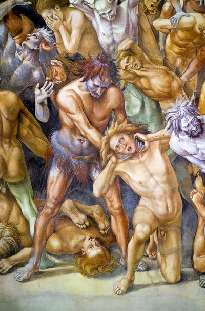 最後の審判のフレスコ画サイクルから、地獄で呪われた 作： Luca Signorelli