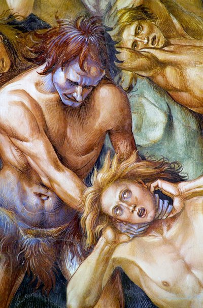 最後の審判のフレスコ画サイクルから、地獄で呪われた 作： Luca Signorelli