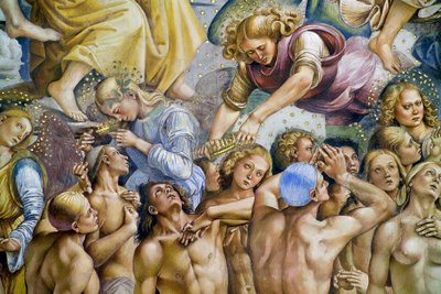 最後の審判」のフレスコ画のサイクルにある「エレクト 作： Luca Signorelli