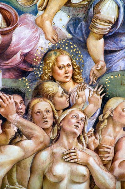 最後の審判」のフレスコ画のサイクルにある「エレクト 作： Luca Signorelli