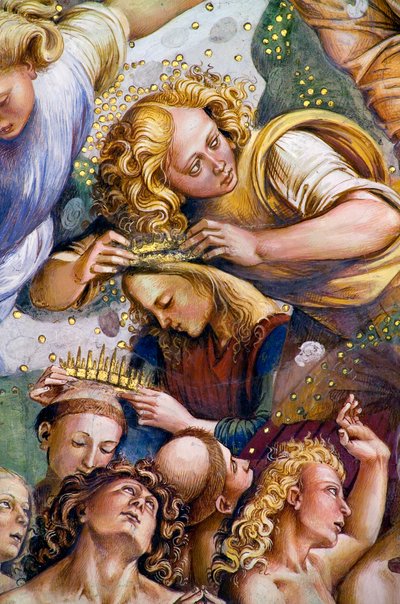 最後の審判」のフレスコ画のサイクルにある「エレクト 作： Luca Signorelli