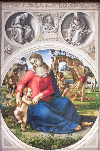 Madonna e criança com Ignudi 作： Luca Signorelli