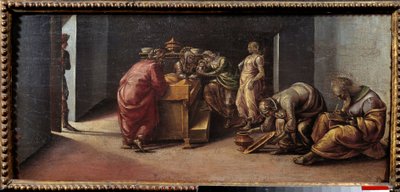 洗礼者聖ヨハネ誕生図 ルカ・シニョレッリ（1441-1523）作 15世紀 日0.31×0.7m 作： Luca Signorelli