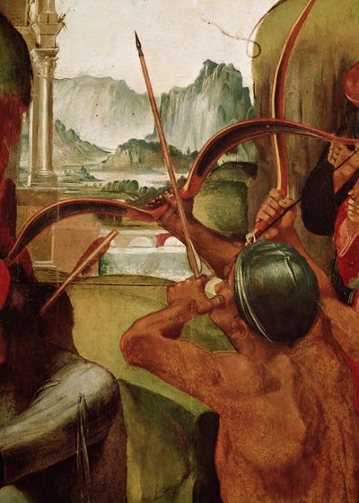 聖セバスチャンの殉教、射手の詳細（165896の詳細） 作： Luca Signorelli