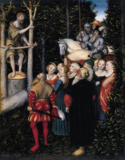 洗礼者ヨハネの説教 作： Lucas Cranach the Elder