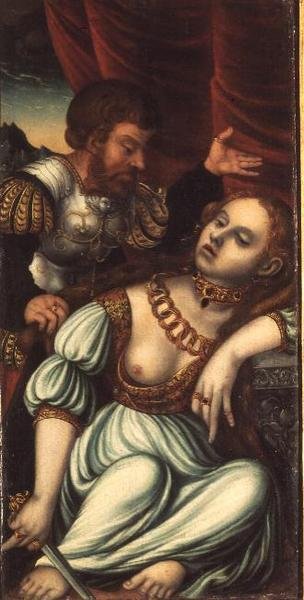 タルキンとルクレチア 作： Lucas (studio of) Cranach