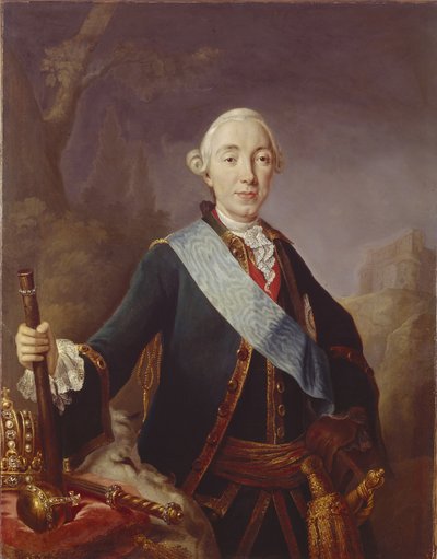 ロシアの皇帝ピーター3世の肖像1728-1762、1761 作： Lucas Conrad Pfandzelt