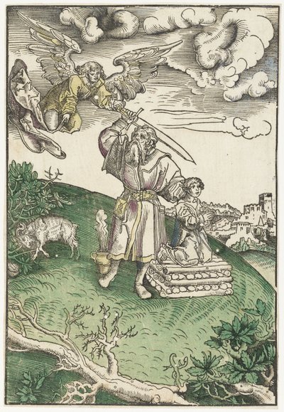 アブラハムは息子のイサクを犠牲にする 作： Lucas Cranach