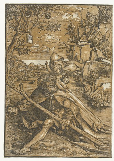 幼子キリストを抱く聖クリストフ 作： Lucas Cranach