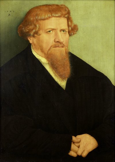 男の肖像 作： Lucas Cranach (II) (attributed to)