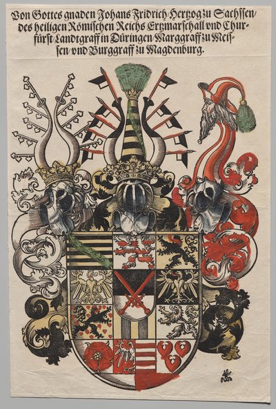 ザクセン選帝侯ジョン・フレデリックの紋章 作： Lucas Cranach