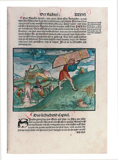 旧約聖書、パートII、ジョシュア-エステルのイラスト、聖書、マーティンルター訳、ヴィッテンベルク、1524年 作： Lucas Cranach