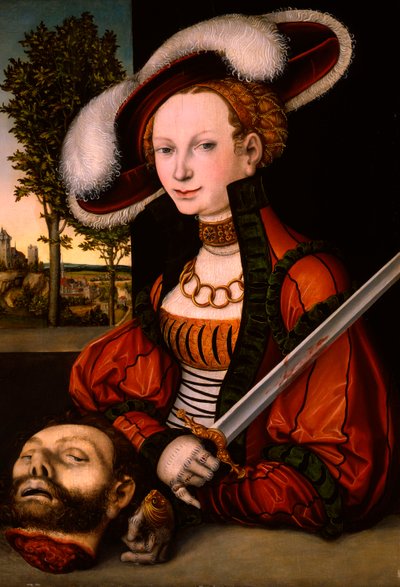 1530年頃のホロフェルネスの首とジュディス 作： Lucas Cranach