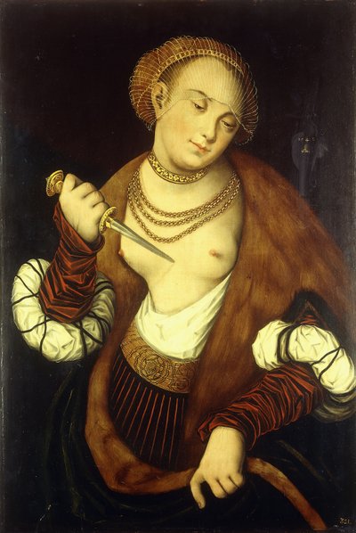 ルクレティア、1548 作： Lucas Cranach